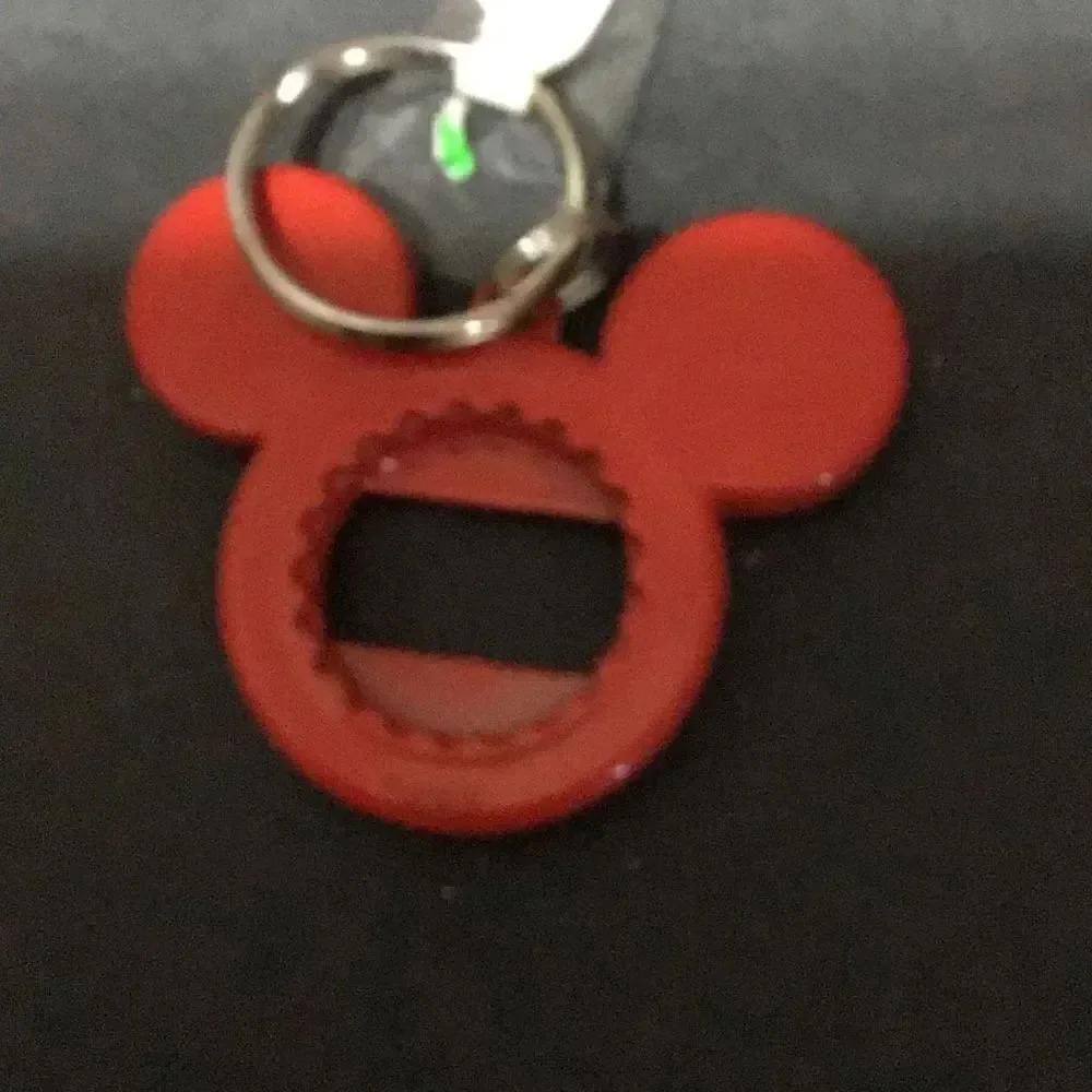 Disney Mickey Mouse bottle and pop top opener key chain